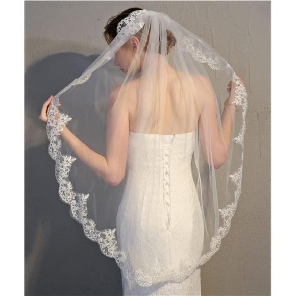 NEWIvory Bridal Veil with Comb